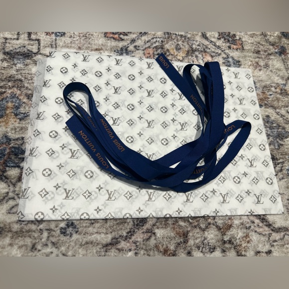 Louis Vuitton Accessories - Louis Vuitton Monogram tissue paper with Blue Ribbon